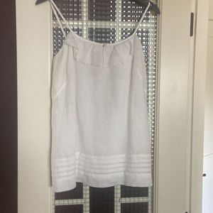Ann Taylor Loft white linen top. Size 8P but very roomy. Never been worn. As new